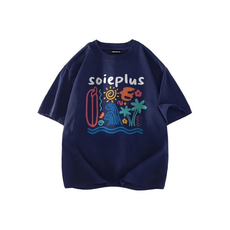 SOIE T Shirts Unisex Navy Blue-0
