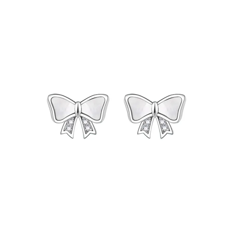CENTURY&KINDLE 999 Fine Silver Stud Earrings Women's-0