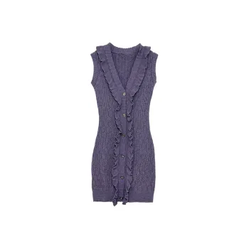 Icicofficial Sleeveless Dress Women's Purple