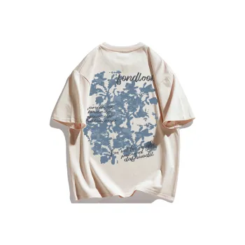 FONDLOOK T Shirts Unisex Light Beige Apricot