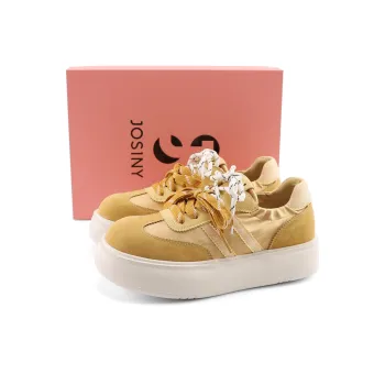JOSINY Low Top Skateboard Shoes Women's Yellow