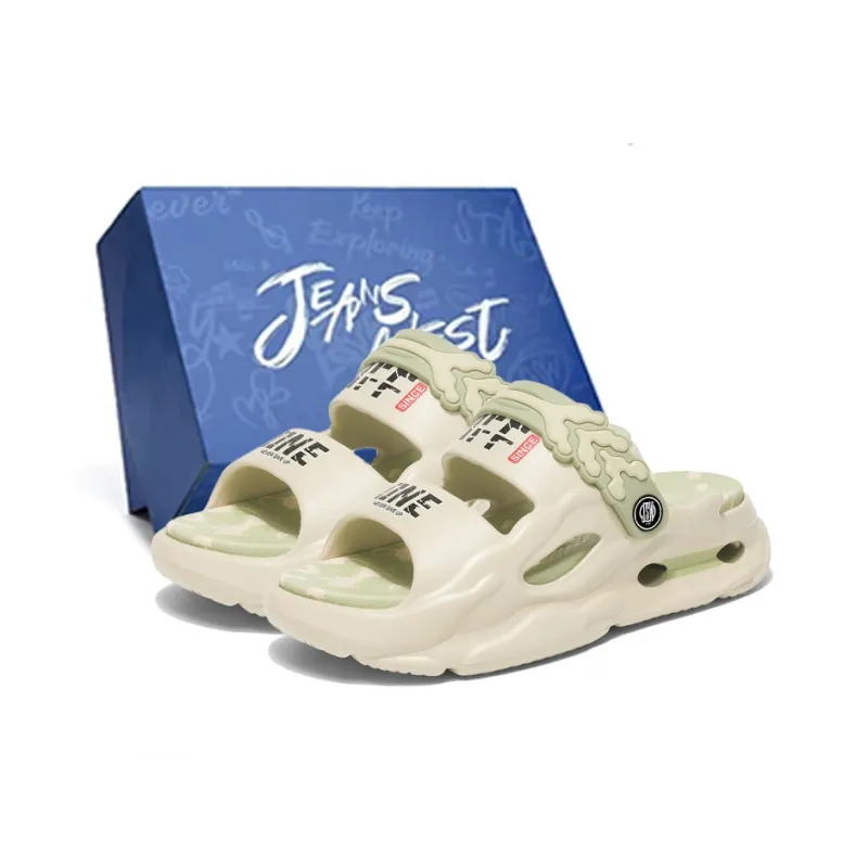 JEANSWEST Beach Sandals Unisex White-4