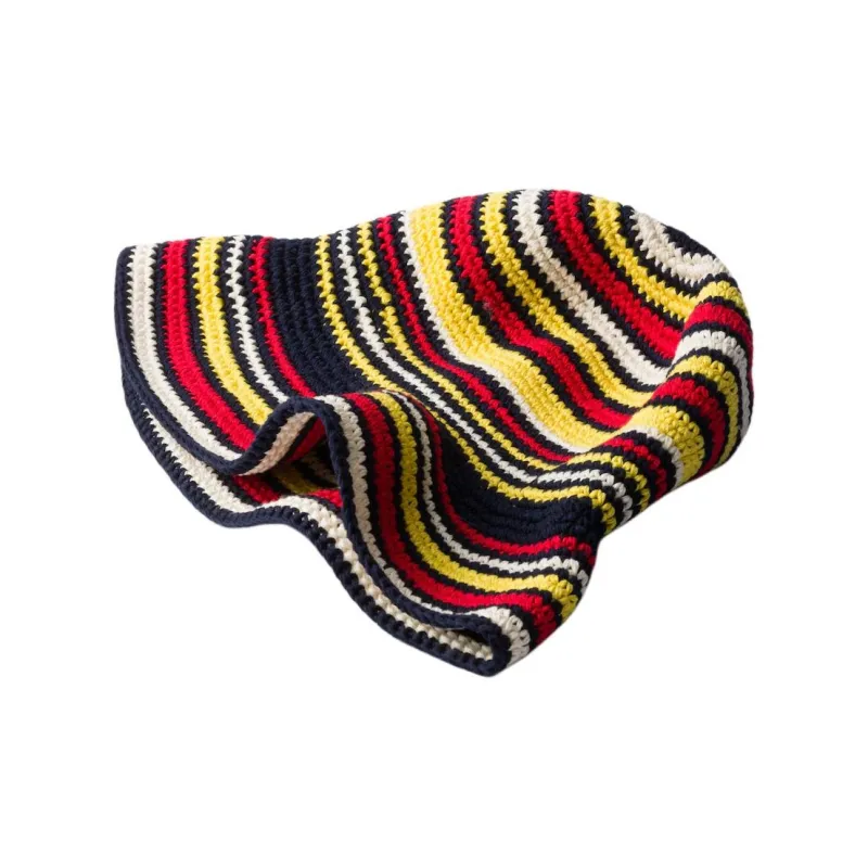 PRADA Fabric Bucket Hats Women's Red/Yellow-2