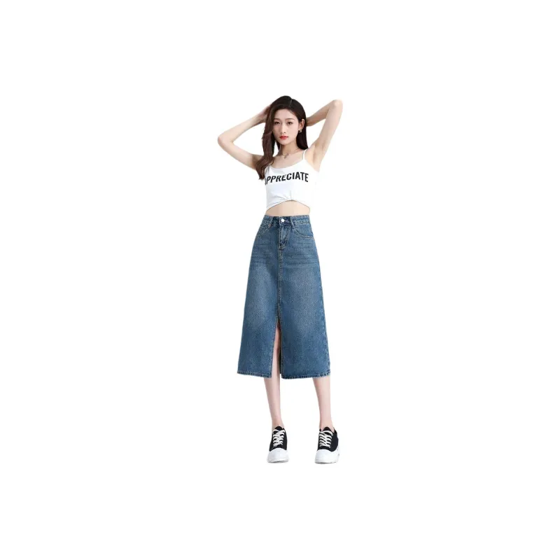 GOSO Denim Long Skirts Women's-4