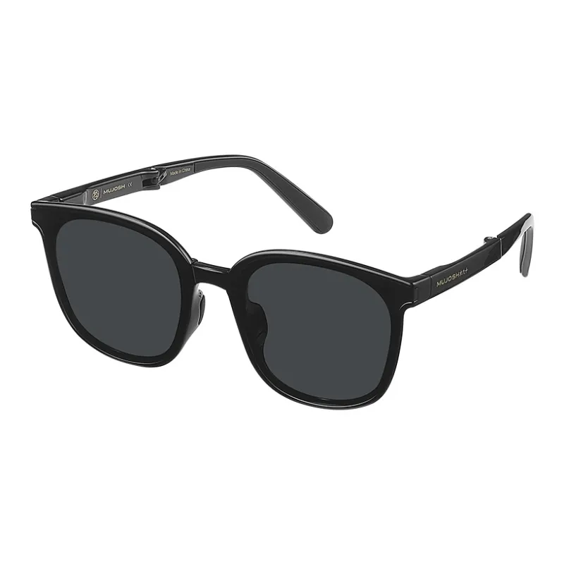 MUJOSH TR90 Square Sun Protection Sunglasses With UV Protection And Eye Protection Unisex Black-0