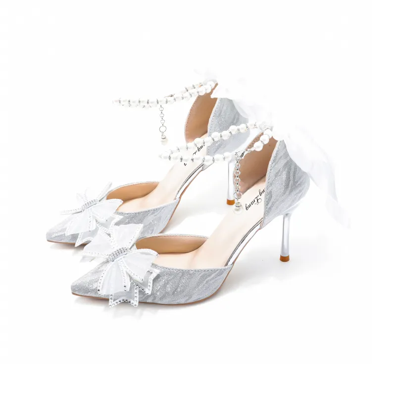Be Good High Heels Women's Silver-2