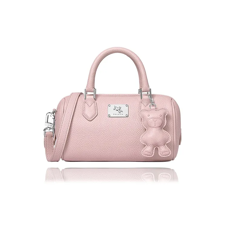 NUCELLE Cow Leather Boston Bag, Crossbody, One Shoulder, Handbag Regular Women's Multicolor-1