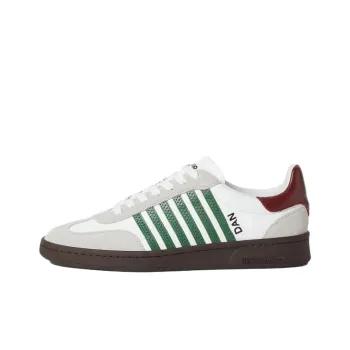 DSQUARED 2 Boxer Low Top Skateboard Shoes Men's White Green