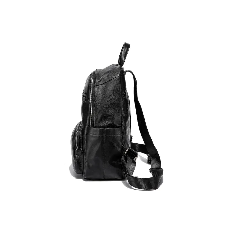 Ace Paul Top Grain Cow Leather Backpack Regular Unisex Black-2