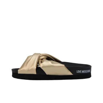 LOVE MOSCHINO Slip Resistant Slide Slippers Women's Gold