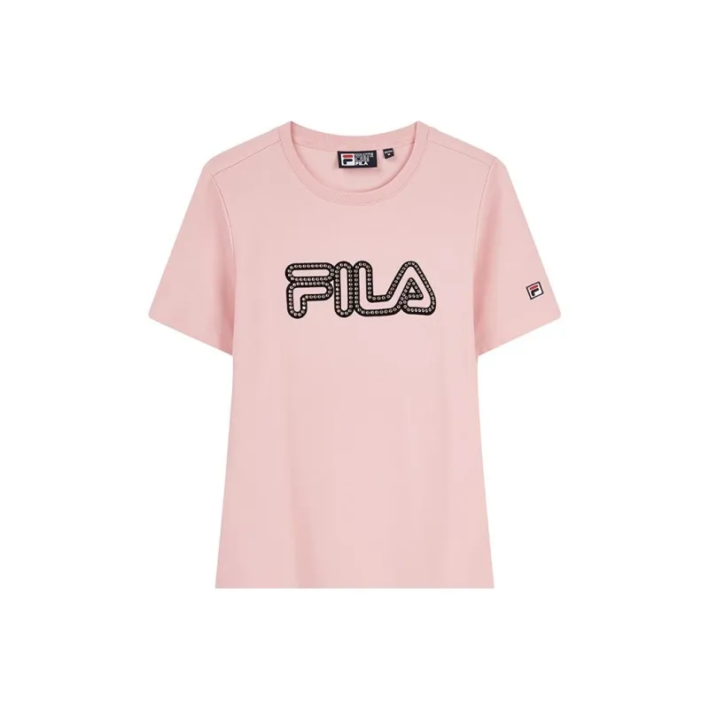 FILA Short-Sleeved Dresses Women's Sand Leather Pink-0