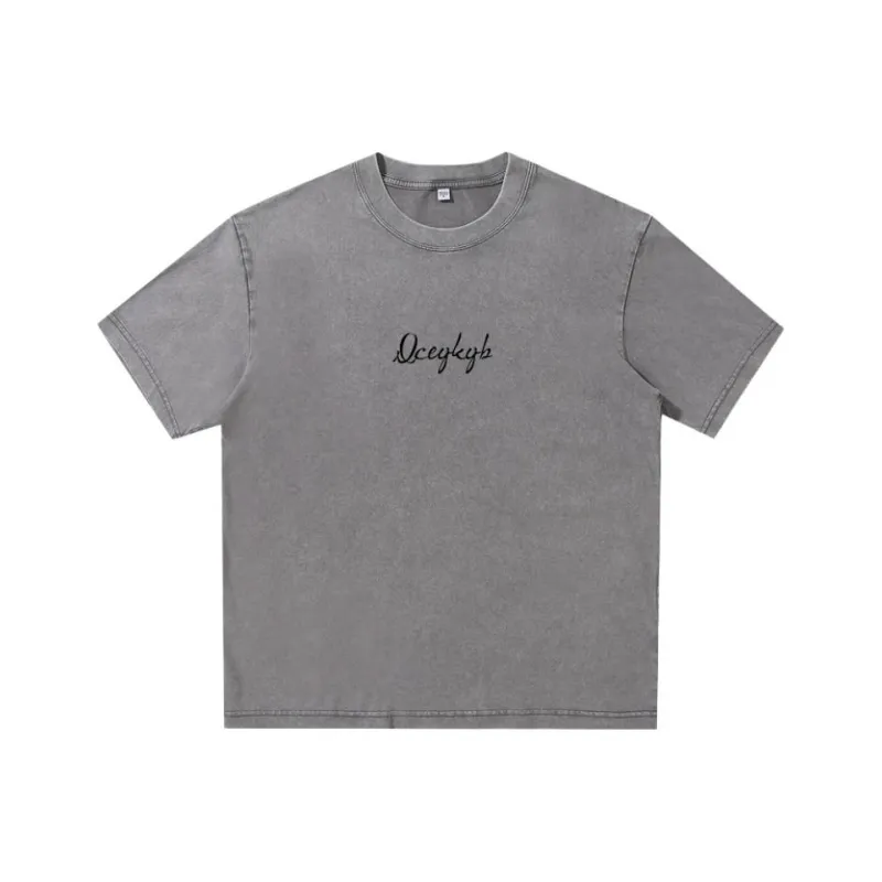 YK&YB T Shirts Unisex Washed Gray-0