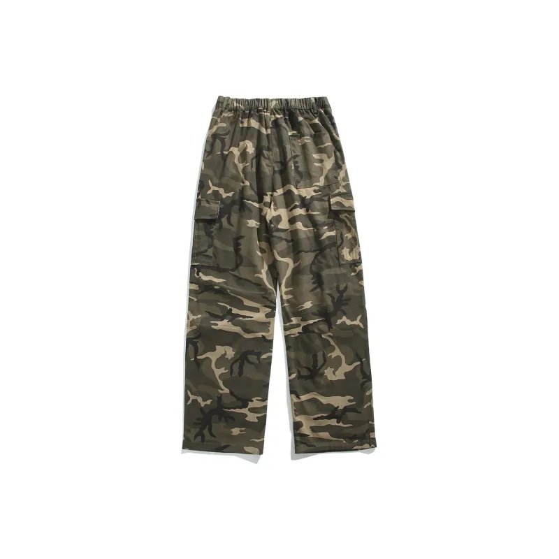 FAVEPOP Casual Pants Unisex Army Green-2
