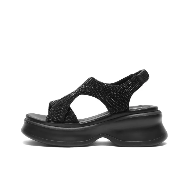 BELLE Beach Sandals Women's Black-0