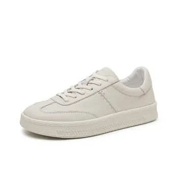 MODENGPAN Lightweight And Breathable Low Top Skateboard Shoes Men's White