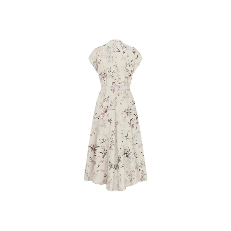 DIOR Short Sleeved Dress Women's Beige-1