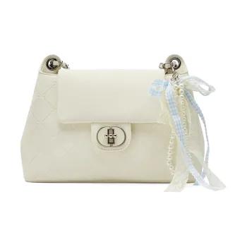 JOSINY Synthetic Leather Shoulder Bag, Crossbody Bag Regular Women's Ecru