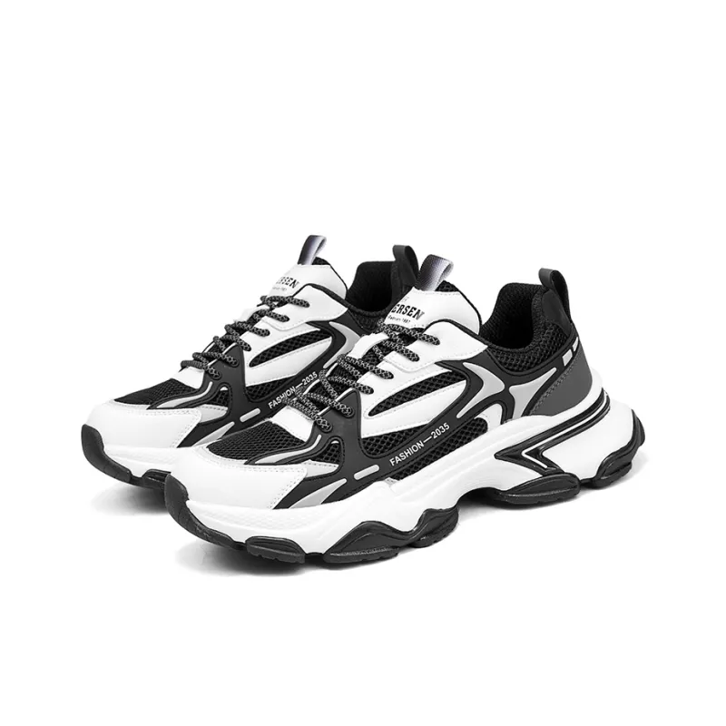KYMOOU Shock Absorbers Slip Resistant Breathable Low Top Chunky Sneakers Men's-8