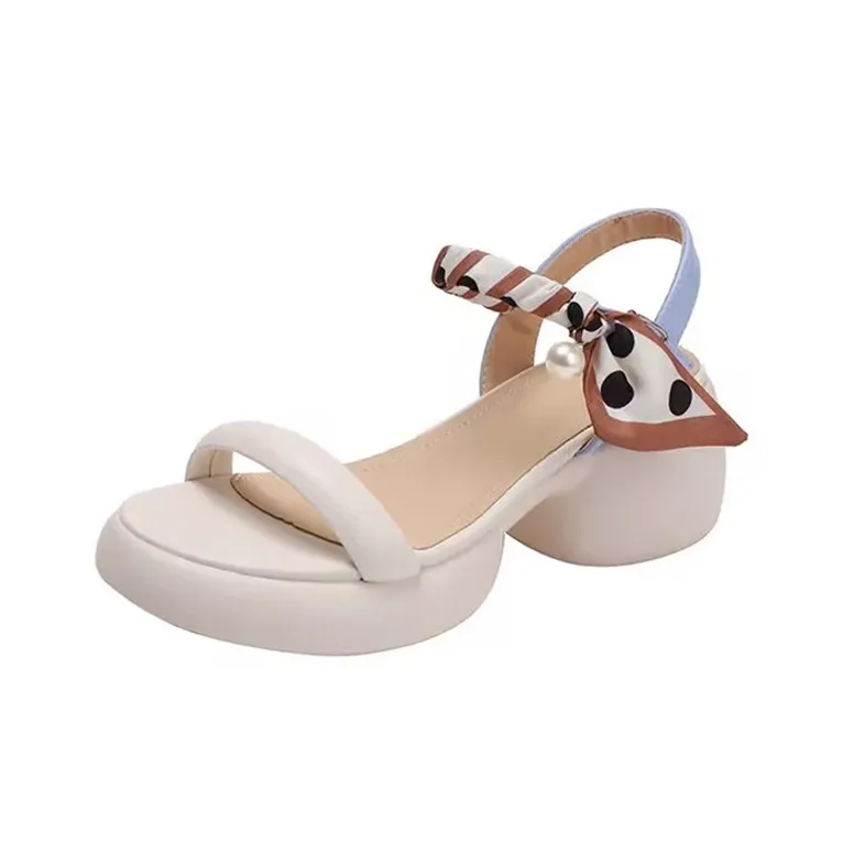 Dragon Dance One Strap Sandals Women's White-0