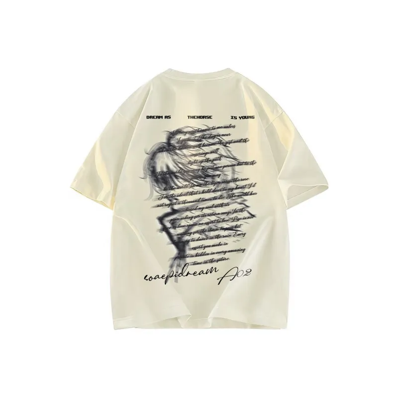 A02 T-Shirts Unisex Light Beige Apricot-1