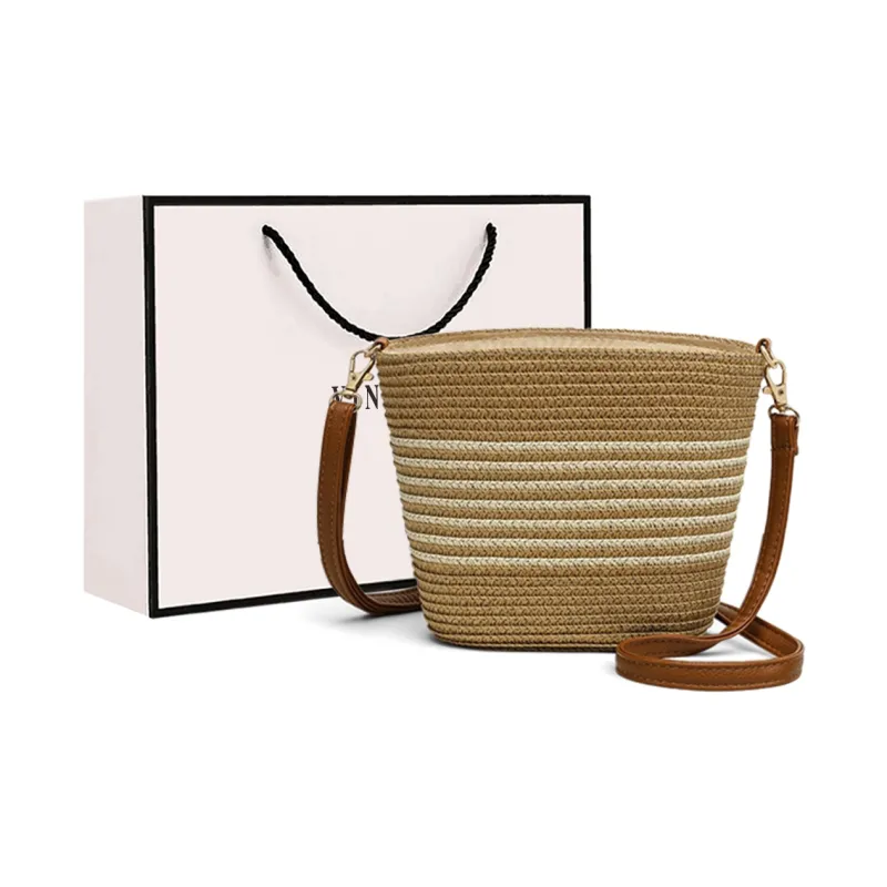 VINEY Fabric Shoulder Bag, Crossbody Bag Regular Women's Black Stripe/white Stripe-4