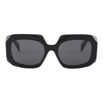 PRADA Acetate Square Sunglasses Women's Black