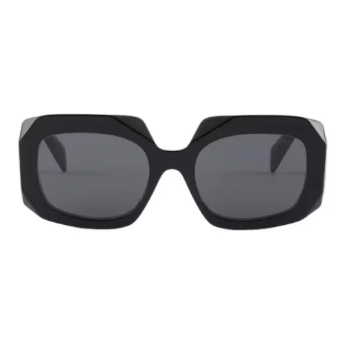 PRADA Acetate Square Sunglasses Women's Black