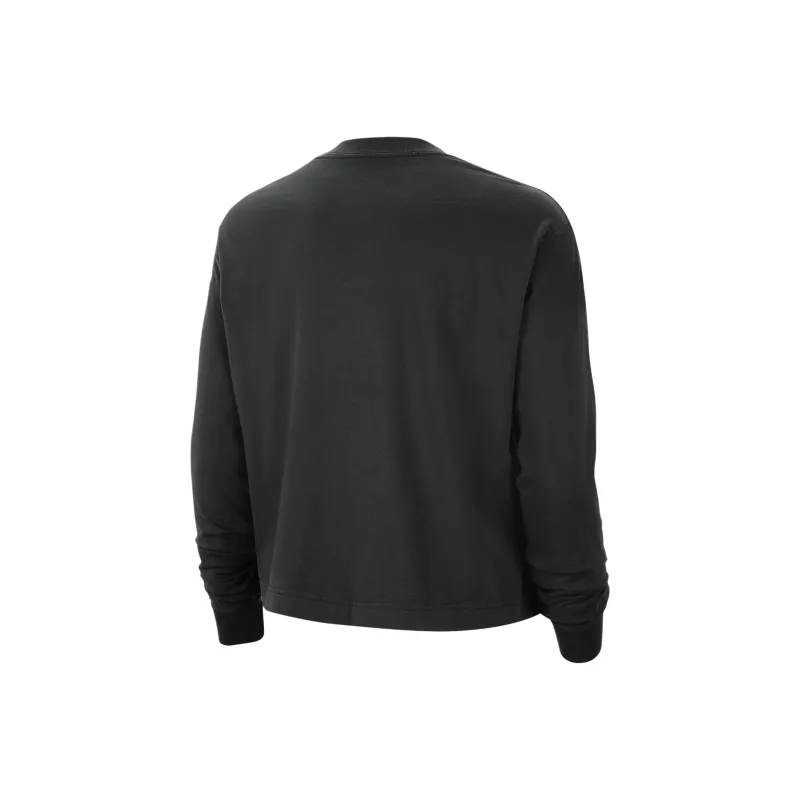 Nike Golden State Warriors Courtside Women's Nike Nba Shine Boxy Long Sleeve T Shirt-1