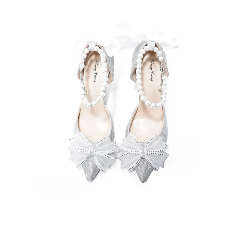 Be Good High Heels Women's Silver-3