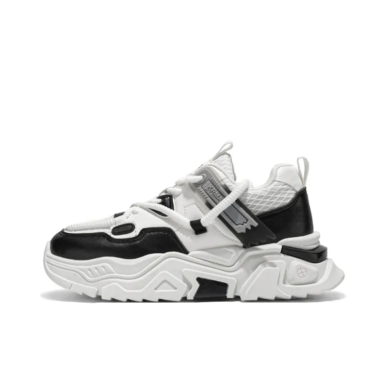 AMICNIEGD Slip Resistant, Abrasion Resistant, Breathable Low Top Chunky Sneakers Men's-6