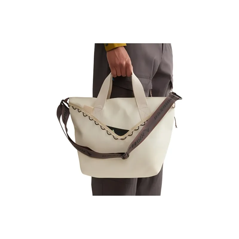 KLATTERMUSEN Nylon Tote Bag, Shopping Bag, Shoulder Bag, Handbag Unisex Beige-2