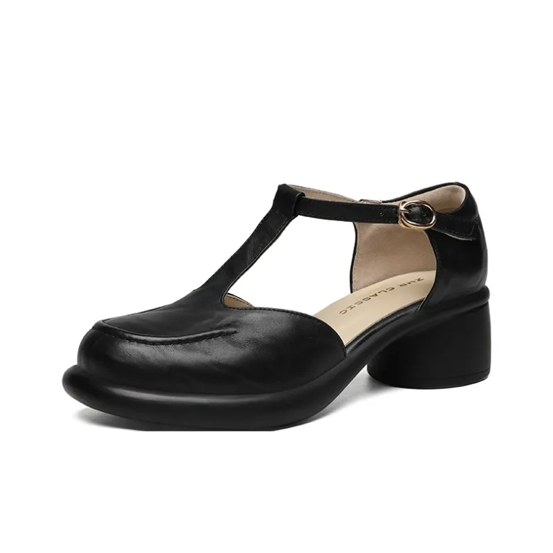 ZHR Chunky Heel High Heels Women's-6