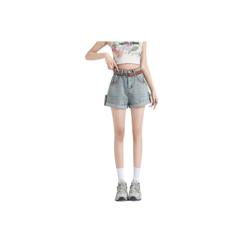 GOSO Denim Shorts Women's Light Blue-2