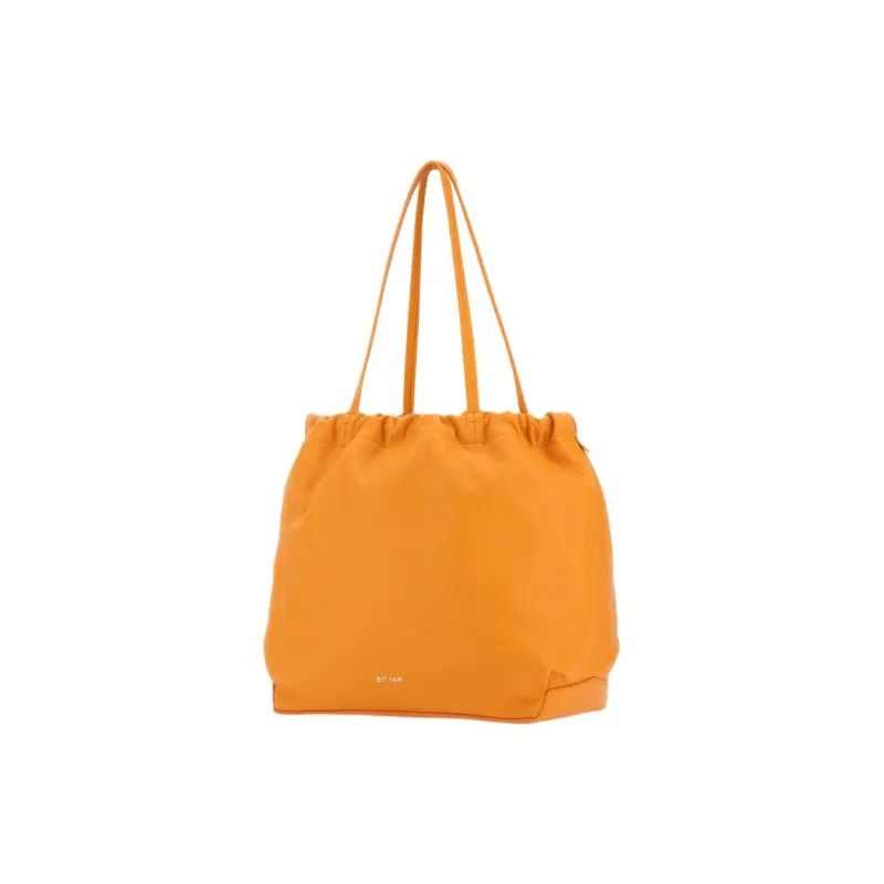 By Far Calfskin Oslo Shoulder Bag Women's Orange-1