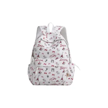 Teddy Bear Collection Nylon Backpack Women's White