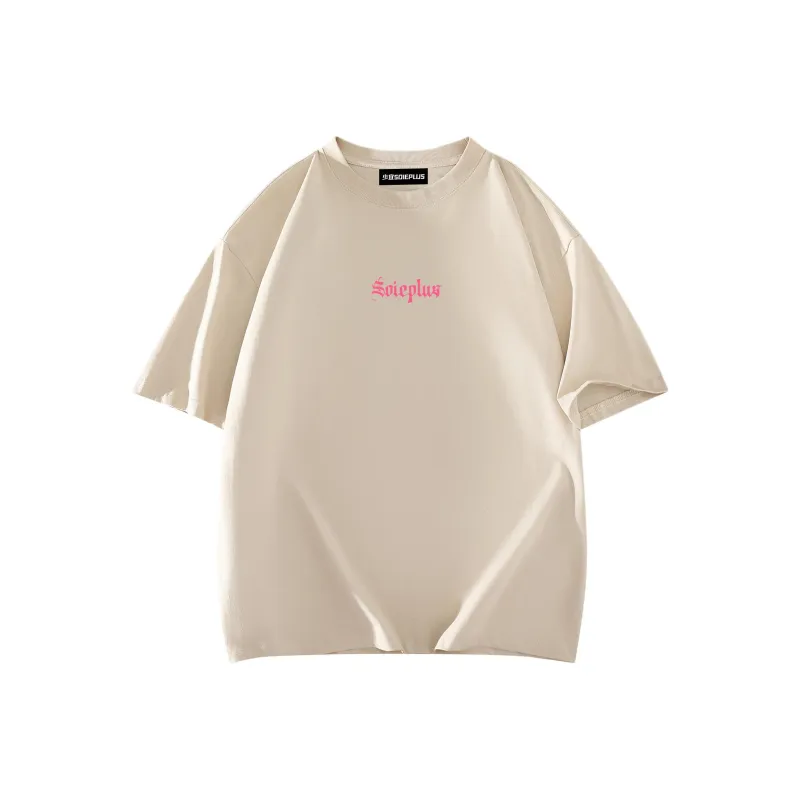 SOIE T-Shirts Unisex Light Beige Apricot-0
