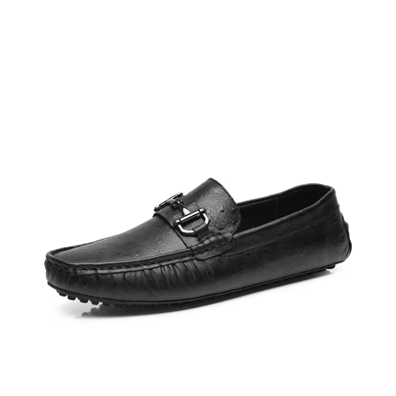 GESENLANG Gommino Loafers Men's Black-0