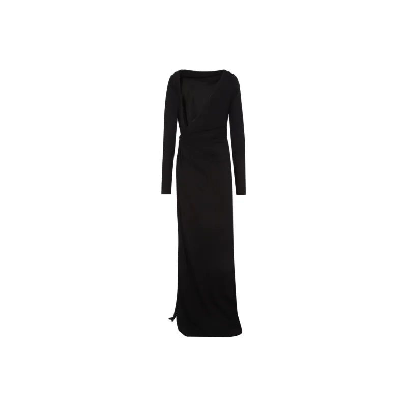 Del Core Gathered Long sleeve Gown-1