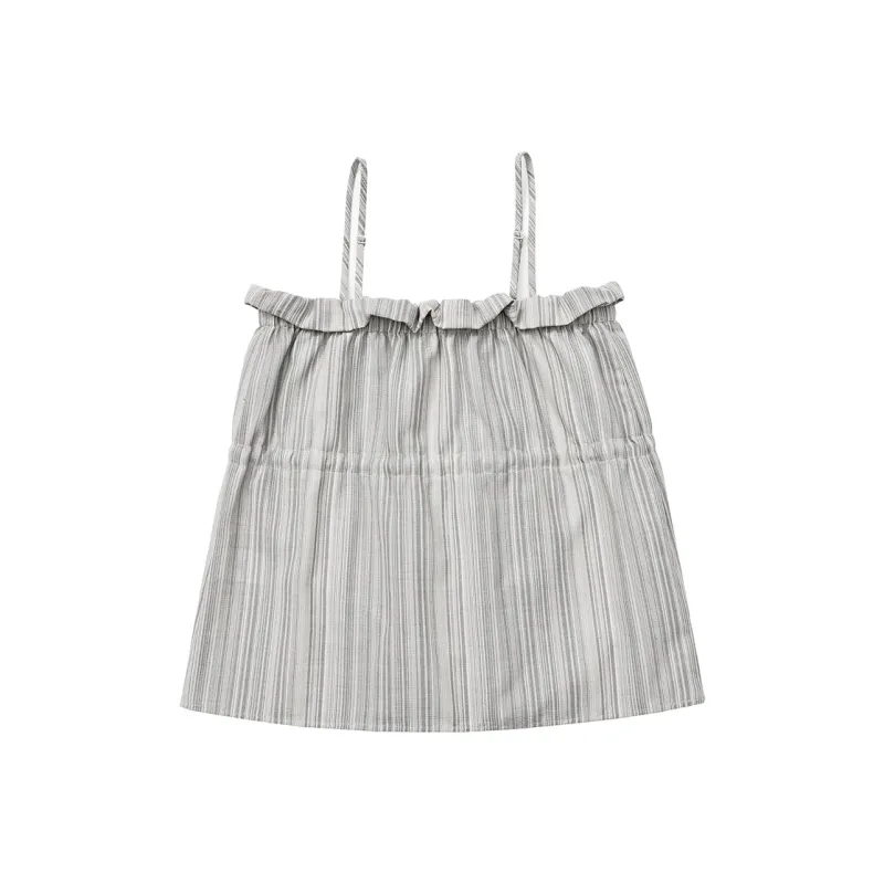 SINBOS Tank Tops Women's Elegant Gray Stripes-1