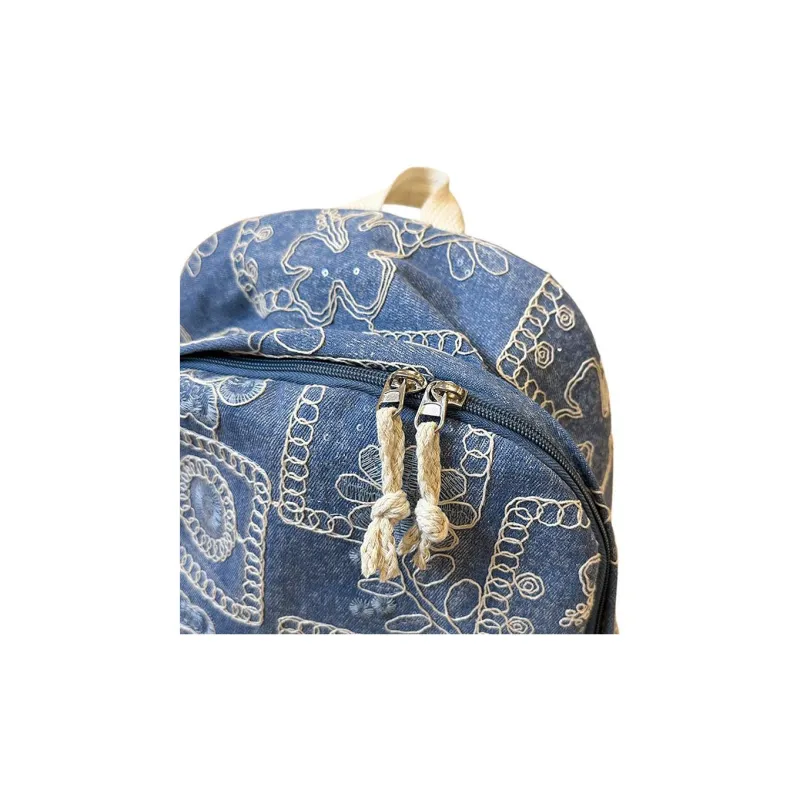 Ceion Keust Denim Backpack Regular Unisex Multicolor-1
