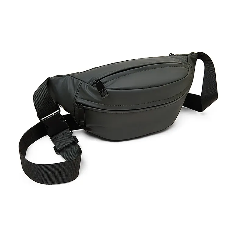 Old Man's Head Synthetic Leather Fanny Pack Regular Men's Black-19