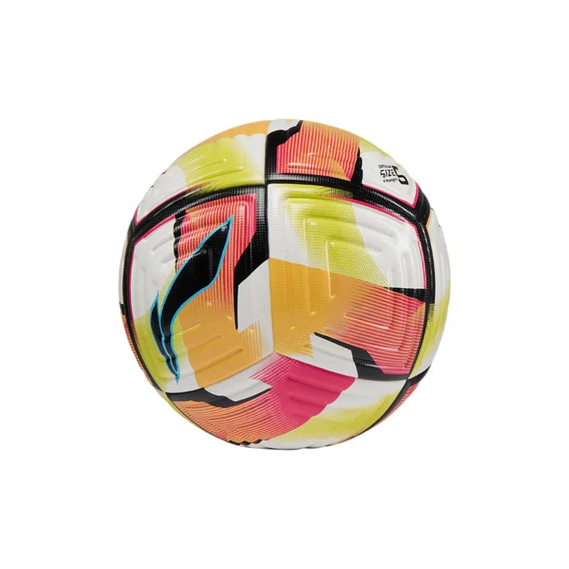 LiNing Football Size 5 Soccer PU Unisex White/Orange/Blue/Green-2