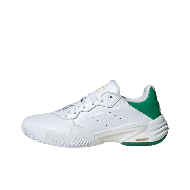 Adidas Barricade 13 Anti Slip Wear Resistant Low Top Tennis Shoes Men's White Green-0