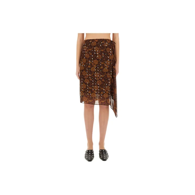 DRIES VAN NOTEN Casual Long Skirt Women's Brown-0