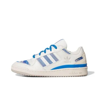 Adidas Originals FORUM Anti Slip Wear Resistant Low Top Skateboard Shoes Unisex Blue White