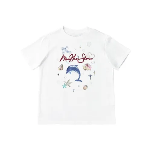 MeiHaoStore 화이트 남녀공용 티셔츠