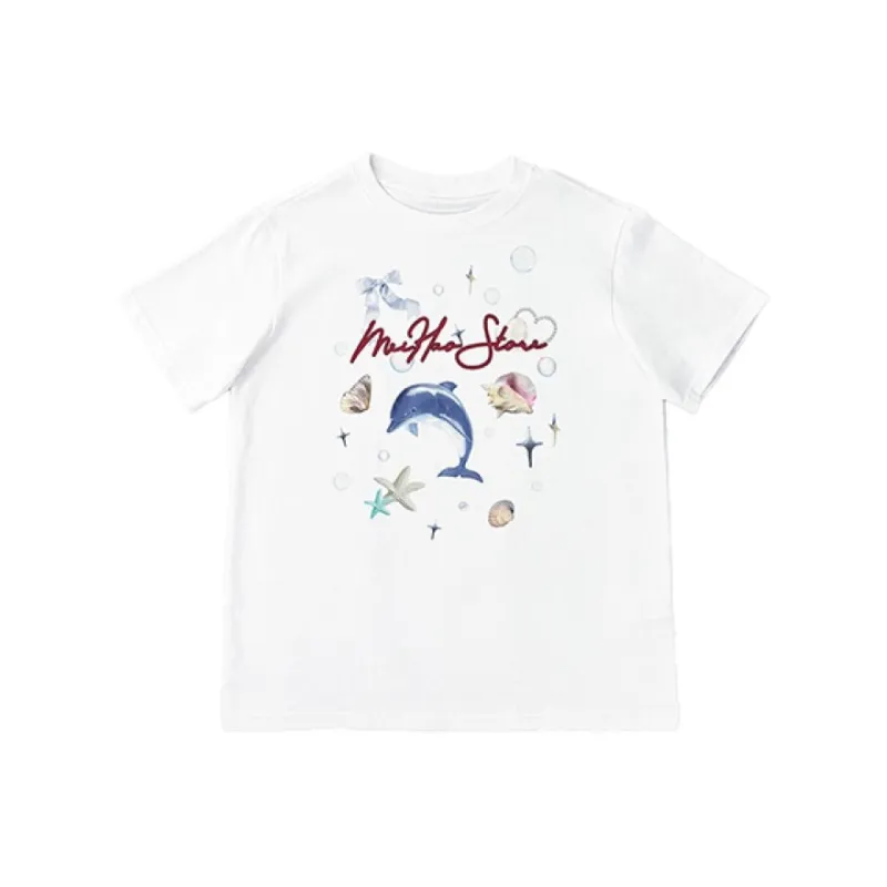 MeiHaoStore Loose Fit 100% Cotton Short Sleeved T Shirts Unisex-0