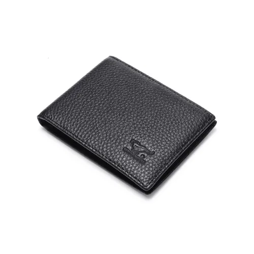 SEPTWOLVES Cow Leather Card Holder For Driver's License And Vehicle Registration Unisex Black