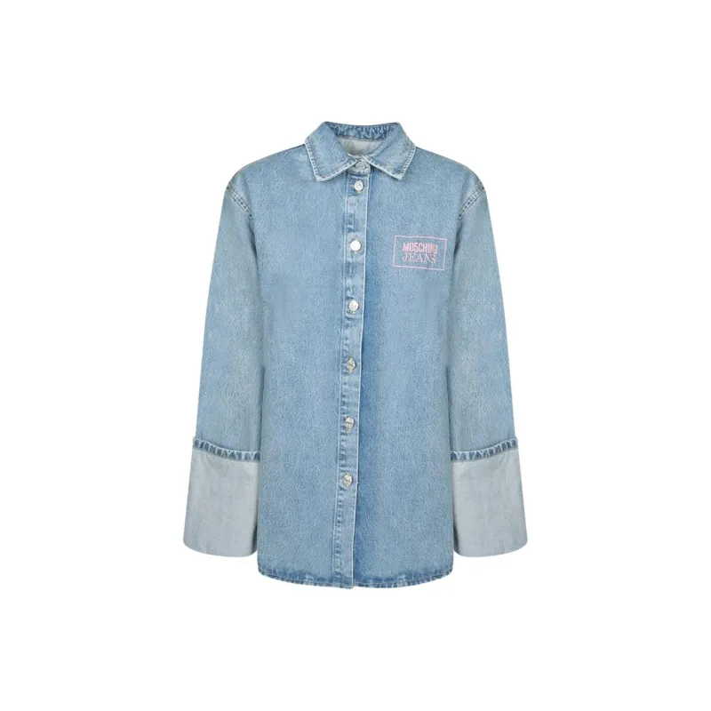 MOSCHINO Logo print Denim Shirt-0