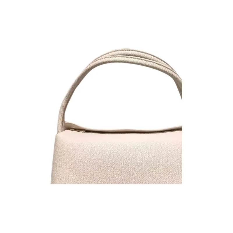 LONGCHAMP Le Roseau Cow Leather Shoulder Bag, Handbag, Shoulder Bag Medium Size Women's Paper White-1